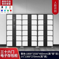 鹏畅电子智能存包柜超市商场存放柜扫码刷卡储物柜单位人脸识别寄存柜36门人脸识别柜