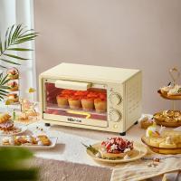 小熊(Bear)电烤箱家用迷你多功能小型烤炉烤箱烘焙烤蛋挞蛋糕10升容量双发热管10L晨曦黄DKX-F10R610L