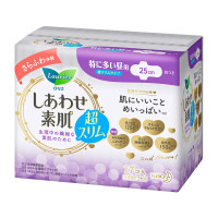 花王透气棉柔特薄超长量特多日用卫生巾25cm17片超薄姨妈巾