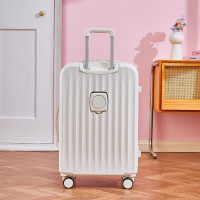 维多利亚旅行者行李箱高颜值拉杆箱大容量学生密码旅行箱306白色20寸