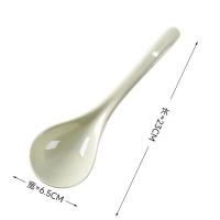 康夫贝奶油风陶瓷筷子家用高档防霉防滑油炸耐高温筷子高颜值筷精品陶瓷奶绿大勺