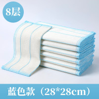 丽佳邦棉柔抹布 厨房洗碗布 家用洗碗巾强力吸水不易掉毛去污加厚帕子 8层棉纱[28x28] 10条混合装