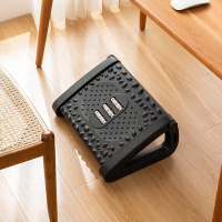 丽佳邦指压板按摩垫脚凳带滚轮脚底按摩凳家用沙发休闲踩脚凳搭脚踏板高贵黑(专利产品&直播款)升降可调节