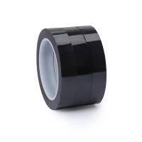 华普思彩色玛拉胶带 变压器绝缘耐高温胶带定位白板划线标识PET麦拉胶带黑色;12mm宽66m长