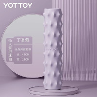 yottoy 泡沫轴肌肉放松腿部按摩轮实心款滚轴狼牙棒健身器材专业瑜伽柱 加长款-丁香紫[全身按摩]