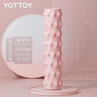 yottoy 泡沫轴肌肉放松腿部按摩轮实心款滚轴狼牙棒健身器材专业瑜伽柱 加长款-暮夏粉[全身按摩]