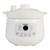 GLASSLOCK电炖锅炖盅炖汤盅隔水单人小炖锅1-2人婴儿辅食锅宝宝煮粥锅煲粥饭微压陶瓷煲汤多功能辅食机2-3人 1L