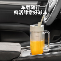 GLASSLOCK榨汁机便携小型水果蔬打汁机水杯一体鲜榨桶家用打汁杯保冷辅食搅拌充电料理碎冰机 升级大口径双盖双层榨汁杯