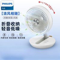 飞利浦(PHILIPS)电风扇桌面便携折叠USB充电家用办公宿舍手持小风扇 ACR2124DX