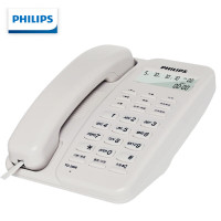 飞利浦(PHILIPS)电话机座机 固定电话 办公家用 免电池设计 来电显示 TD-2808 (白色)
