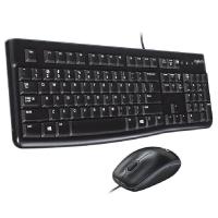 罗技(Logitech)MK120 企业级有线键盘鼠标套装 办公键鼠套装 电脑键盘 USB即插即用 黑色