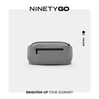 90分时尚机能运动休闲邮差包背包单肩包腰包胸包通勤外出旅游包男 灰色