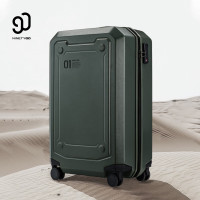 90分行李箱拉杆箱包撒哈拉休闲旅行箱可登机箱小型超轻密码箱 军绿色 20英寸 适用中短途/可登机