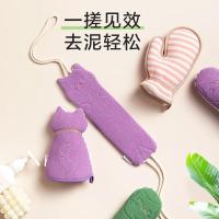 茶花(CHAHUA)双用搓澡巾婴儿不伤皮肤可爱洗澡巾搓泥无痛