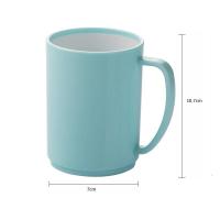 茶花(CHAHUA) 漱口杯 簌刷牙杯子马克杯 牙刷杯牙缸 洗漱杯水杯 1只装 蓝色