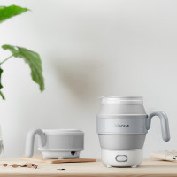 小熊(Bear)便携式可折叠烧水壶电热水壶热水壶电水壶0.6L迷你家用旅行304不锈钢烧水杯[可折叠便携式]ZDH-A0