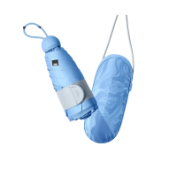 蕉下(beneunder)防紫外线五折黑胶胶囊晴雨伞防晒伞BM525蓝风铃