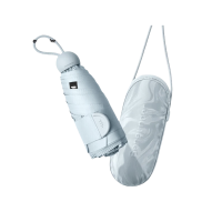 蕉下(beneunder)防紫外线五折黑胶胶囊晴雨伞防晒伞BM525奶盐灰