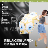 蕉下(beneunder)防紫外线五折黑胶晴雨伞防晒伞野花BM526 春日漂游