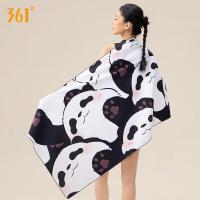 361°游泳浴巾女款毛巾吸水速干沙滩巾海边成人运动健身浴袍泡温泉 黑白熊猫
