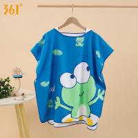 361°儿童游泳浴袍吸水速干连帽斗篷男童女童便携可穿温泉洗澡浴巾 欢乐青蛙6150