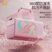 361°泳包儿童卡通防泼水可爱单肩包斜挎包健身包运动包 粉色人鱼