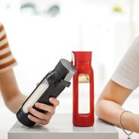 乐扣乐扣(LOCK&LOCK)玻璃水杯女便携茶杯单层耐热玻璃杯350ml学生男白领杯子 LLG651RED红色