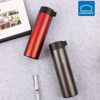 乐扣乐扣(LOCK&LOCK)保温杯不锈钢男女士学生便携室内水杯泡茶杯定制刻字便携杯子LHC4121 红色[400ml]
