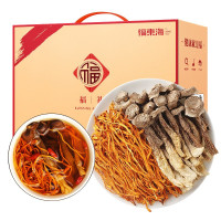 福东海 鹿茸菇虫草花300克 山珍菌菇礼盒 鹿茸菇虫草花南北干货煲汤 大孢子头蛹虫草 送父母长辈礼品 [滋补礼盒]鹿茸菇