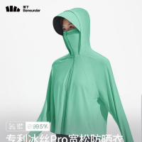 蕉下(beneunder)凉感防晒衣女士防紫外线夏季新款冰丝凉感披肩防晒服连帽AL41524 松枝绿 M