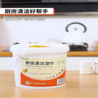 幸运女神500抽[超大桶厨房湿巾]一次性清洁去油污湿巾加厚湿纸巾3包装