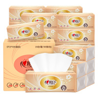 心相印抽纸金装经典软抽纸巾100抽三层面巾纸餐巾纸整箱卫生纸抽3层100抽24包