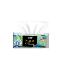 洁柔抽纸油画4层加厚面巾纸餐巾纸家用卫生纸家用 80抽/包18包整箱