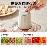 小熊(Bear)绞肉机搅拌打肉饺子肉馅蒜蓉机 绞肉机QSJ-E03B2 1.8L [双刀玻璃碗]