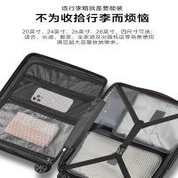 皮尔卡丹行李箱大容量拉杆箱28英寸旅行箱密码箱皮箱子学生托运箱男女黑色PK-178L-28C-1