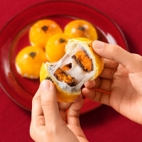 轩妈家短保低糖蛋黄酥55g*6枚红豆味雪媚娘中式糕点零食