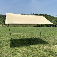 洛得兰德LD-TM103户外露营遮阳棚户外防雨涂银防晒凉棚野营折叠四角天幕 流沙金 3*3M