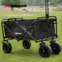 洛得兰德LD-TC201 户外露营车营地车野营便携折叠8寸宽轮拉杆车小拖车 黑色 150L 车