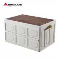 洛得兰德手提折叠收纳汽车后备箱 家用野餐露营衣物车载储物箱耐磨抗压 白色 30L