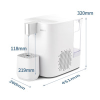 碧然德(BRITA)小立方净饮机 即热制冷直饮机 调温 免安装台式净水器 白色 智能饮水机