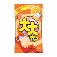 绿箭 大大泡泡糖 口香糖冰爽香橙30g 大大卷切切乐 儿童休闲零食 糖果