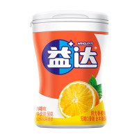 益达 木糖醇无糖口香糖阳光香橙味约56g/瓶约40粒 休闲糖果 清新口气两瓶装