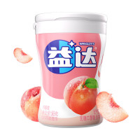 益达 木糖醇无糖口香糖 元气白桃味约40粒56g/瓶 休闲零食 清新口气两瓶装