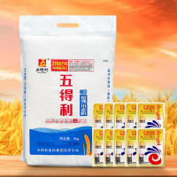 五得利[面粉]三星富强小麦粉5kg 商用/家庭高筋通用粉10斤 三星富强10斤+10包[安琪]酵母