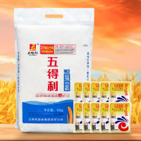 五得利[面粉]三星富强小麦粉10kg做包子馒头商用通用粉20斤 三星富强20斤+10包[安琪]酵母