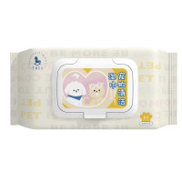 天真贝比宠物湿巾猫咪狗狗专用清理湿巾纸抑菌免洗除臭清洁湿纸巾80抽-宠物湿巾 3包装