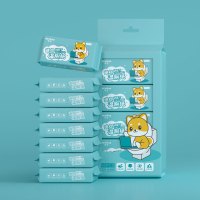 可王迷你湿巾便携小包装抽取手口清洁湿纸巾女学生儿童卫生婴儿湿巾纸小狗湿厕纸木浆可溶解[1提8包*8片]3包装