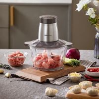 小熊(Bear) 绞肉机多功能料理搅拌打肉饺子肉馅蒜蓉机 2L QSJ-D03W5双刀玻璃杯 2L