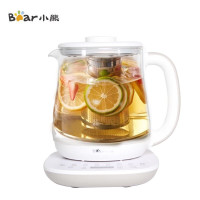 小熊(Bear)养生壶烧水壶煮茶壶可拆卸茶篮煮茶器多段保温迷你玻璃花茶壶电热水壶1.5LYSH-D15V9