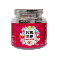 鹤来香老姜黑糖古法熬制250克月子生理期玫瑰枸杞原味大枣桂花红糖块 玫瑰黑糖250克*2